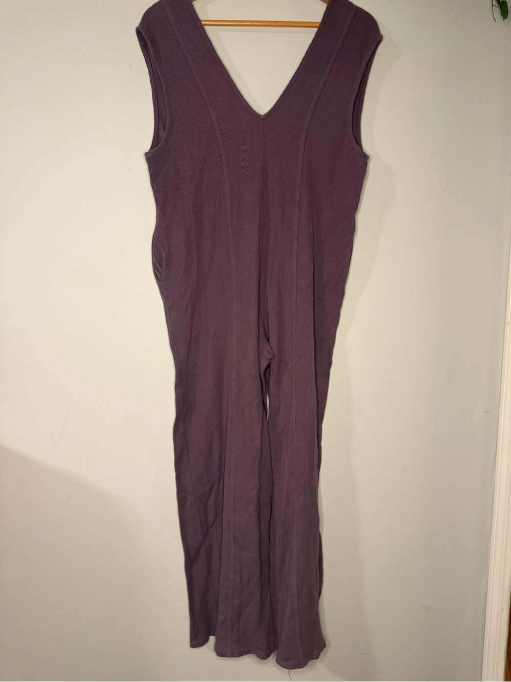 Free People FP Beach Purple Wide Leg Jumpsuit Romper XS